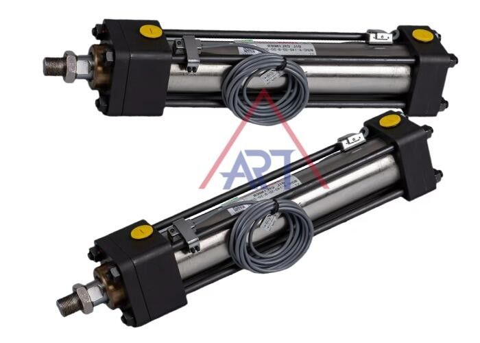 Cilindro del aceite hidráulico de Roces de lazo de MGHC con la temperatura de trabajo -10~+60℃ del aceite del sensor de proximidad